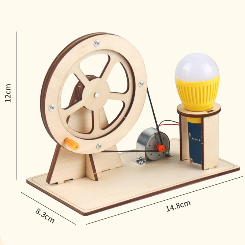 Wooden Hand Generator Physics Kit